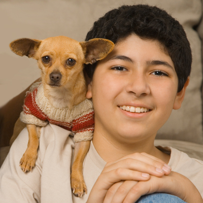 Boy with Dog