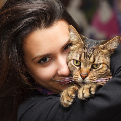 Woman with Cat